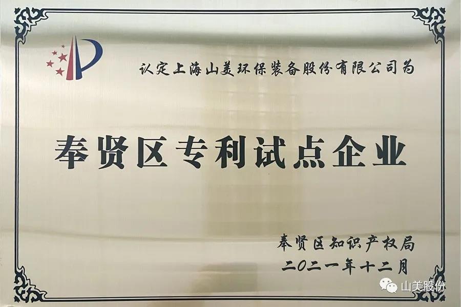 榮譽接踵而至,上海山美股份再獲表彰:獲評為上海市奉賢區試點企業