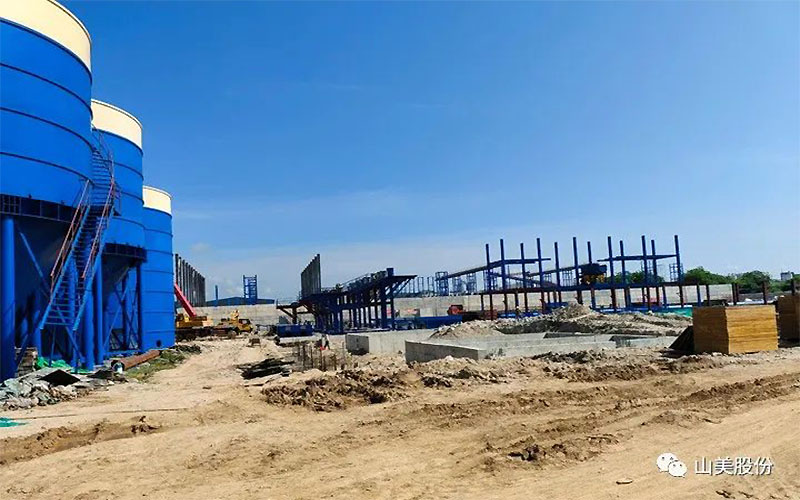 EPC項目|上海山美股份海南每小時1000噸鐵尾礦綜合利用示范線項目進展順利